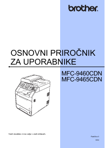 Priročnik Brother MFC-9460CDN Večfunkcijski tiskalnik