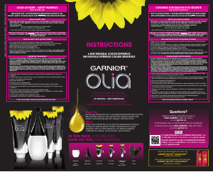 Mode d’emploi Garnier Olia 6.66 Vivid Garnet Coloration cheveux