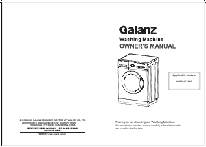 Manual Galanz XQG70-F712DE Washing Machine