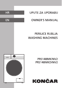 Priručnik Končar PRS148MKINV2 Stroj za pranje rublja