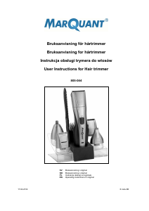 Bruksanvisning MarQuant 805-044 Hårklippare