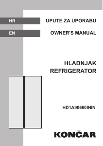 Manual Končar HD1A90660ININ Fridge-Freezer