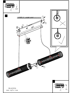 Rokasgrāmata Eglo 43534 Lampa