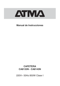 Manual de uso Atma CA8143N Máquina de café