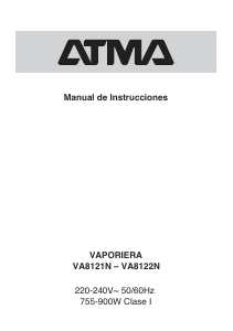 Manual de uso Atma VA8121N Vaporera