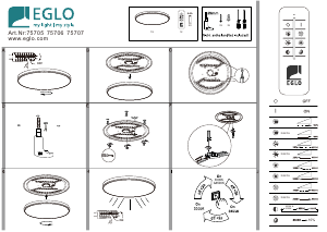 Manual Eglo 75706 Candeeiro