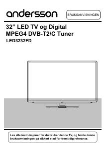 Bruksanvisning Andersson LED3232FD  LED-TV