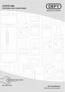 Manual Defy ACPHP09K Air Conditioner