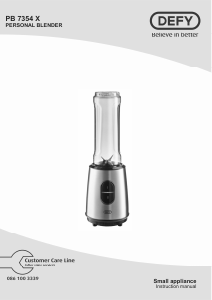 Handleiding Defy PB7354X Blender