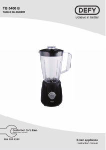 Handleiding Defy TB5400B Blender