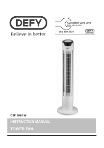 Handleiding Defy DTF1086W Ventilator