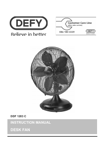 Handleiding Defy DDF1203C Ventilator