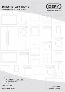 Manual Defy DHD415 Hob