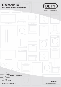 Manual Defy DHG132 Hob
