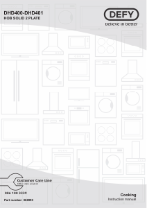 Manual Defy DHD401 Hob