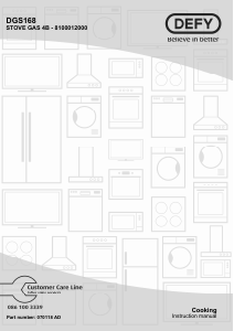 Handleiding Defy DGS168 Fornuis