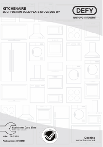 Manual Defy DSS697 Range