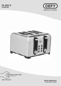 Manual Defy TA4203S Toaster