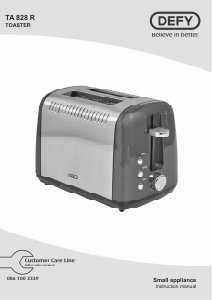 Manual Defy TA828R Toaster