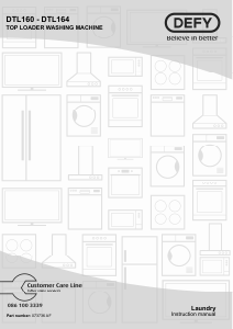 Manual Defy DTL164 Washing Machine