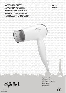 Manual Gallet SEC 816IW Hair Dryer