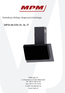 Instrukcja MPM MPM-60-OM-37 Okap kuchenny
