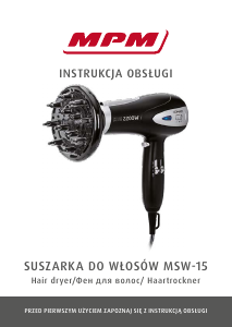 Instrukcja MPM MSW-15 Suszarka do włosów