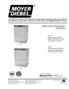 Manual Moyer Diebel 201LT Dishwasher