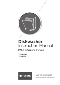 Manual Teknix TFD615S Dishwasher