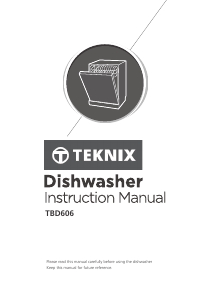 Manual Teknix TBD606 Dishwasher