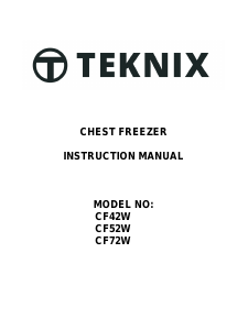 Manual Teknix CF52W Freezer
