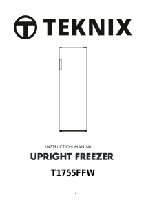 Handleiding Teknix T1755FFW Vriezer