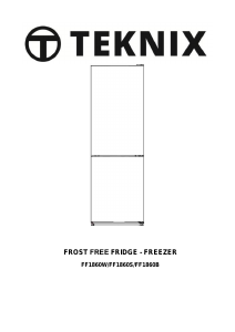 Handleiding Teknix FF1860S Koel-vries combinatie