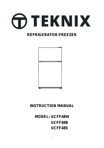 Handleiding Teknix UCFF48W Koel-vries combinatie