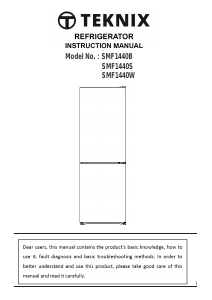 Manual Teknix SMF1440W Fridge-Freezer