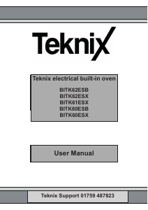 Handleiding Teknix BITK62ESB Kookplaat