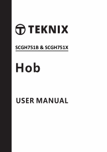 Handleiding Teknix SCGH751B Kookplaat