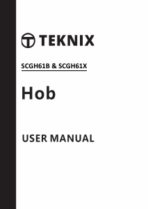 Handleiding Teknix SCGH61X Kookplaat