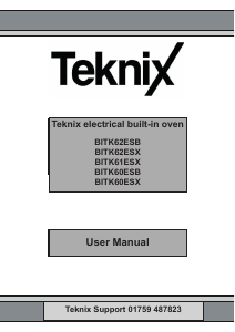 Handleiding Teknix BITK61ESX Kookplaat