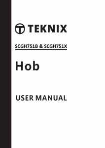 Handleiding Teknix SCGH751X Kookplaat