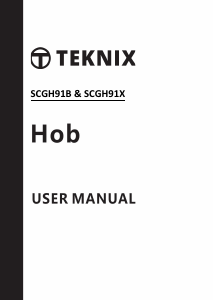 Handleiding Teknix SCGH91B Kookplaat