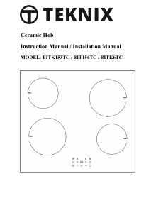 Handleiding Teknix BITK153TC Kookplaat