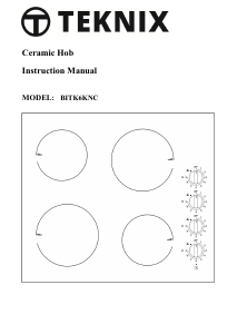 Handleiding Teknix BITK6KNC Kookplaat
