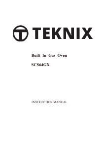 Manual Teknix SCS64GX Oven