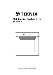 Manual Teknix SCS63PX Oven