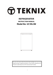 Handleiding Teknix UC55L3W Koelkast