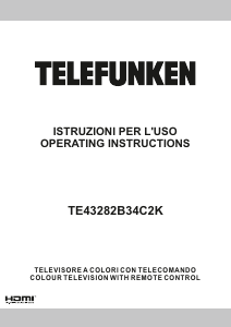 Manuale Telefunken TE43282B34C2K LED televisore