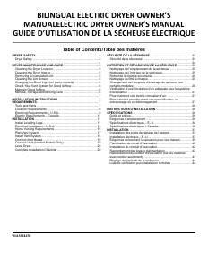 Mode d’emploi Whirlpool WED500RLW Sèche-linge