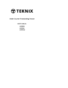Handleiding Teknix UC50F1W Vriezer
