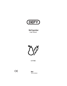 Manual Defy DUF282 Freezer